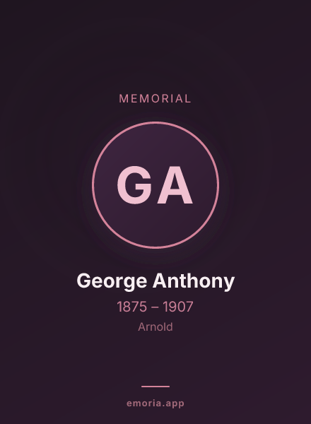 Memorial portrait of George Anthony
