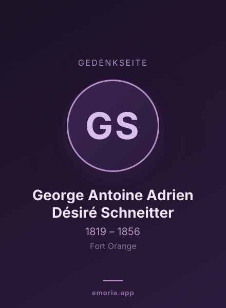 Gedenkportrait von George Antoine Adrien Désiré Schneitter