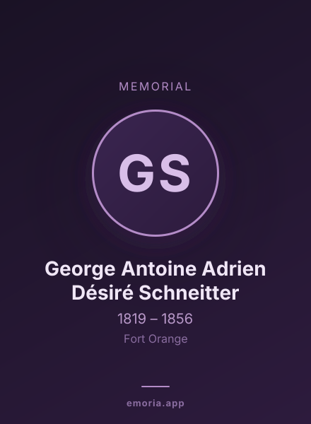 Memorial portrait of George Antoine Adrien Désiré Schneitter