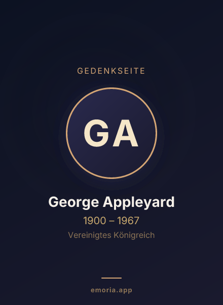 Gedenkportrait von George Appleyard