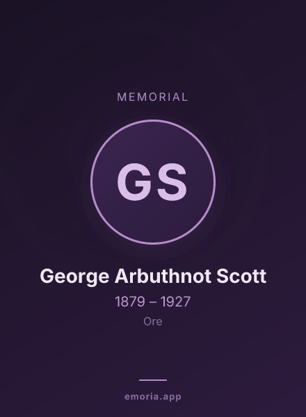 Memorial portrait of George Arbuthnot Scott