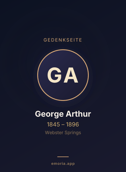 Gedenkportrait von George Arthur