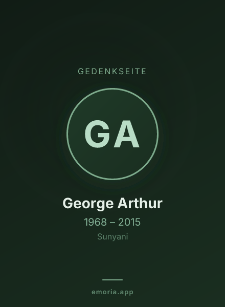 Gedenkportrait von George Arthur