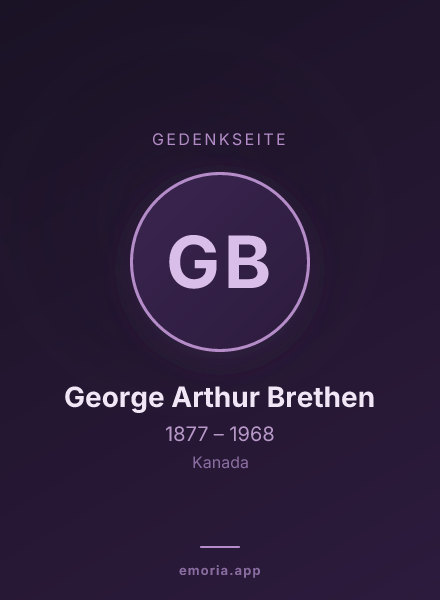 Gedenkportrait von George Arthur Brethen