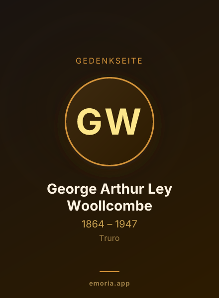 Gedenkportrait von George Arthur Ley Woollcombe