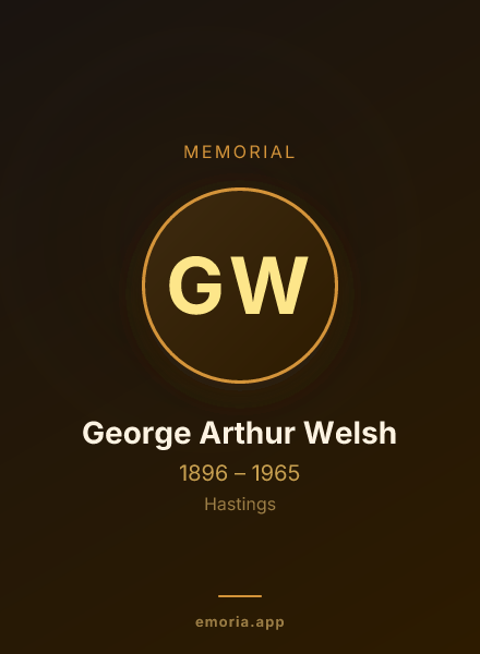 Memorial portrait of George Arthur Welsh