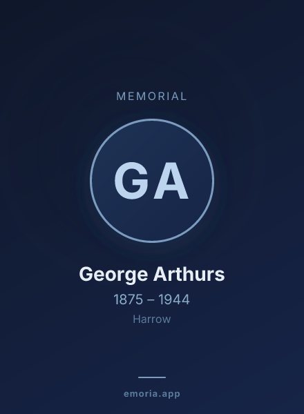 Memorial portrait of George Arthurs
