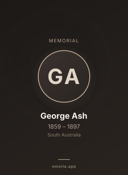 Memorial portrait of George Ash