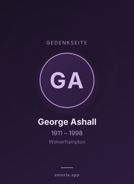Gedenkportrait von George Ashall