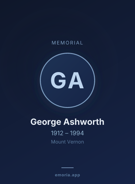 Memorial portrait of George Ashworth