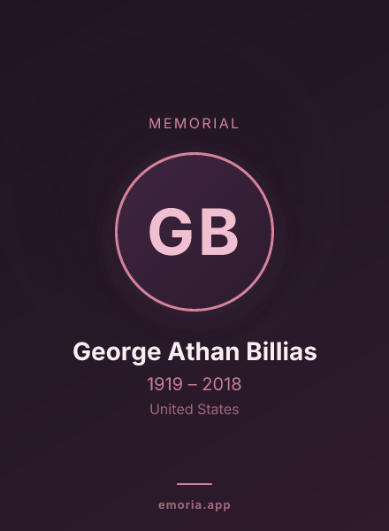 Memorial portrait of George Athan Billias