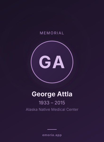 Memorial portrait of George Attla