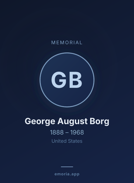 Memorial portrait of George August Borg