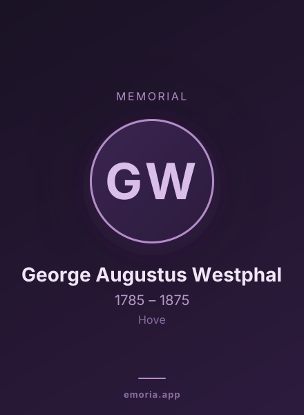 Memorial portrait of George Augustus Westphal