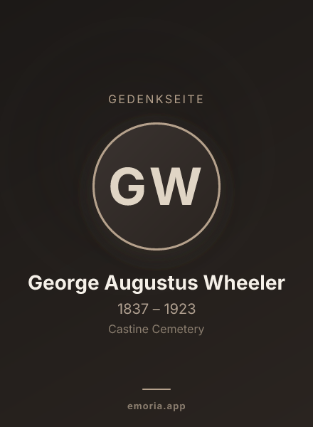 Gedenkportrait von George Augustus Wheeler
