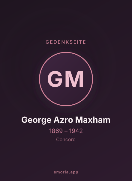 Gedenkportrait von George Azro Maxham