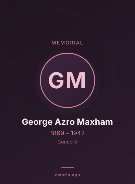 Memorial portrait of George Azro Maxham