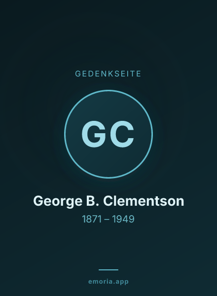 Gedenkportrait von George B. Clementson