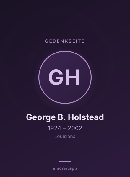 Gedenkportrait von George B. Holstead