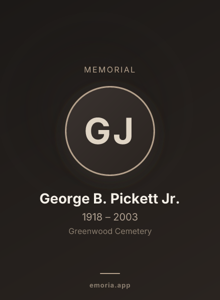 Memorial portrait of George B. Pickett Jr.