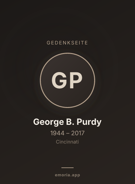 Gedenkportrait von George B. Purdy