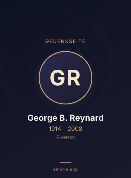 Gedenkportrait von George B. Reynard
