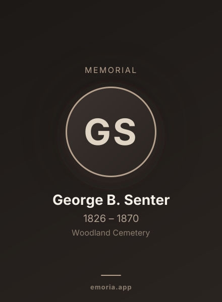 Memorial portrait of George B. Senter