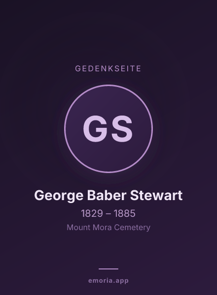 Gedenkportrait von George Baber Stewart