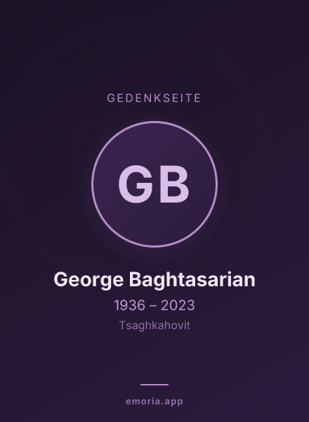 Gedenkportrait von George Baghtasarian