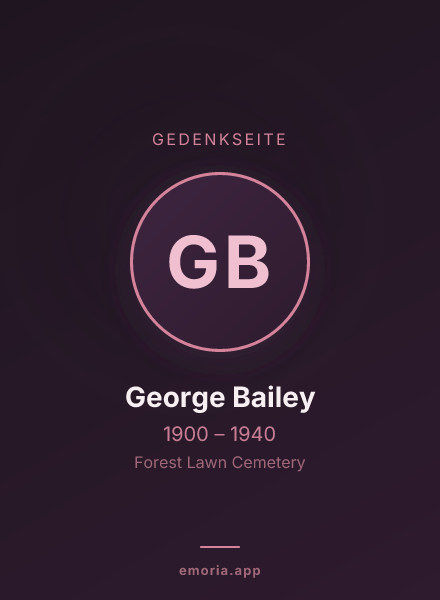 Gedenkportrait von George Bailey