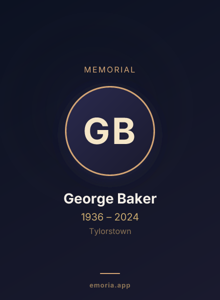 Memorial portrait of George Baker