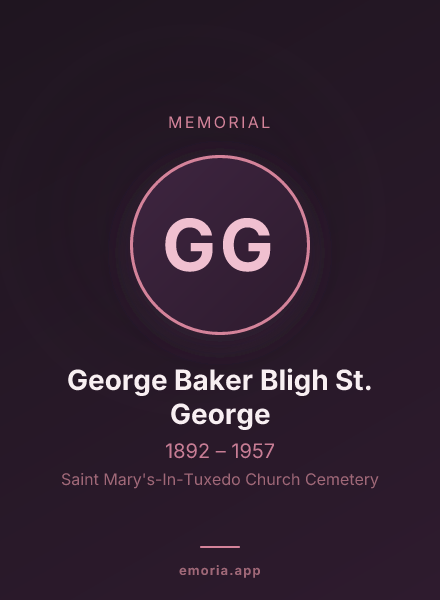 Memorial portrait of George Baker Bligh St. George