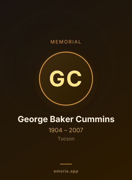 Memorial portrait of George Baker Cummins