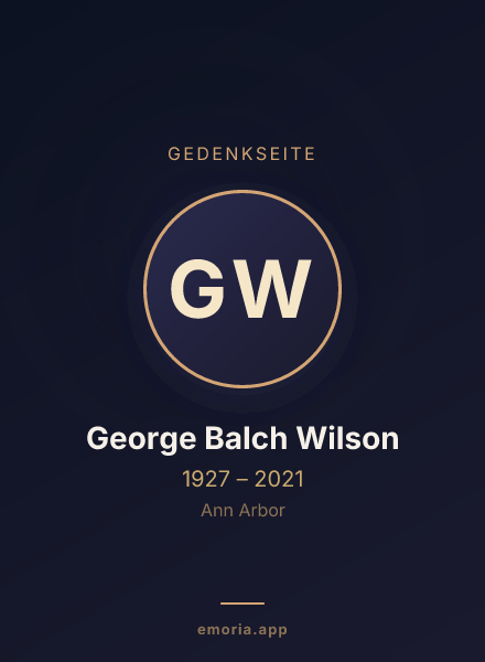 Gedenkportrait von George Balch Wilson