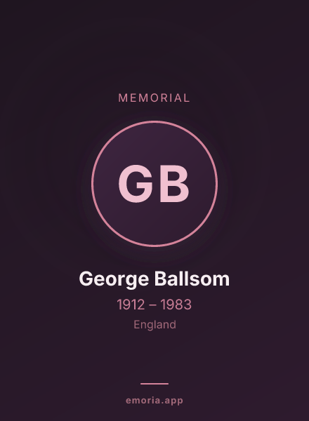 Memorial portrait of George Ballsom
