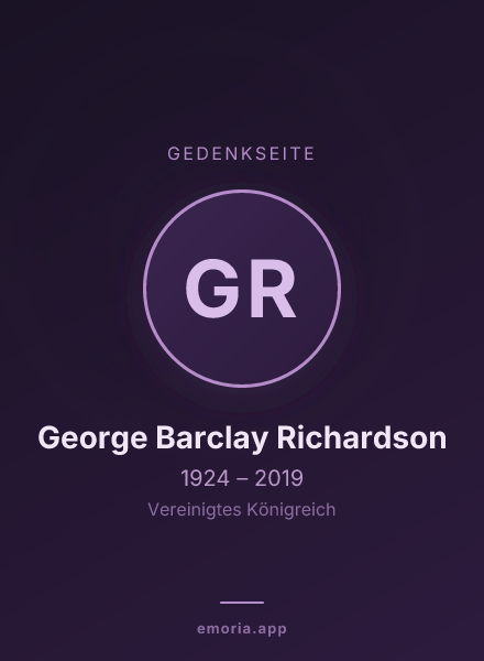 Gedenkportrait von George Barclay Richardson