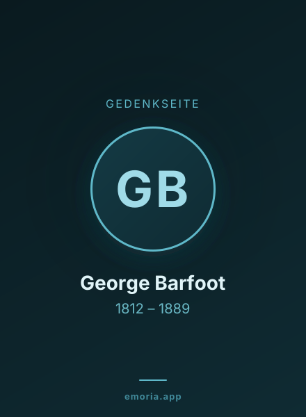 Gedenkportrait von George Barfoot