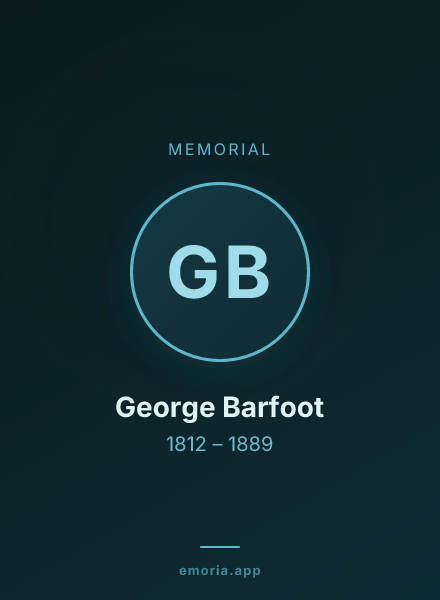 Memorial portrait of George Barfoot