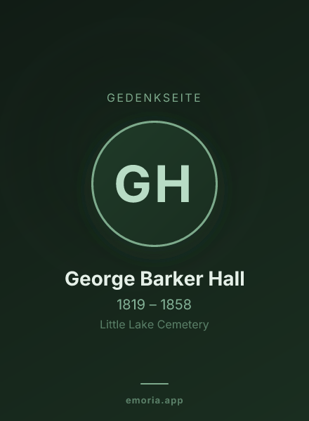 Gedenkportrait von George Barker Hall