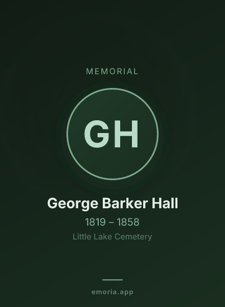Memorial portrait of George Barker Hall