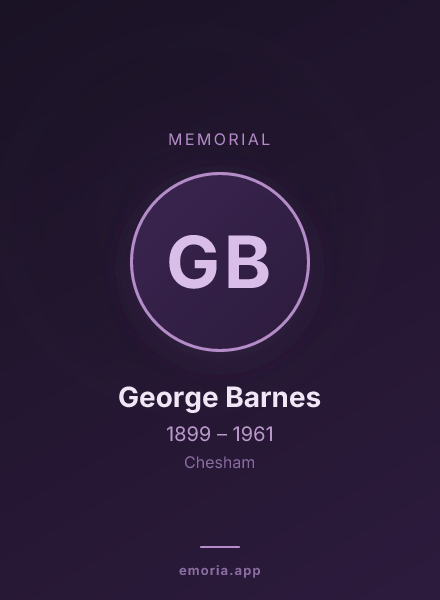 Memorial portrait of George Barnes