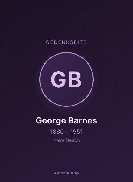 Gedenkportrait von George Barnes