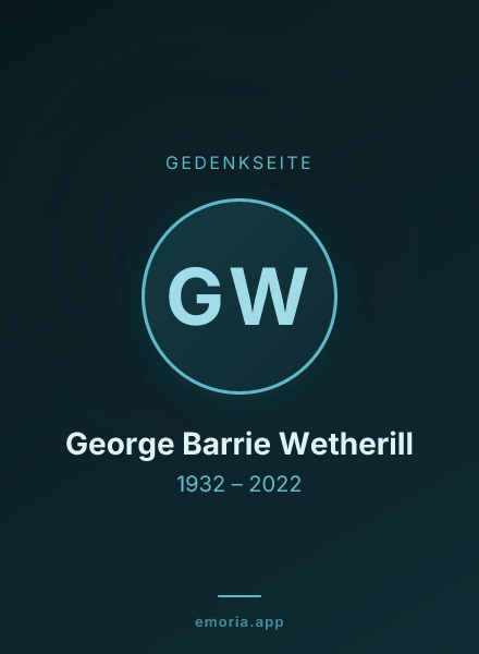 Gedenkportrait von George Barrie Wetherill
