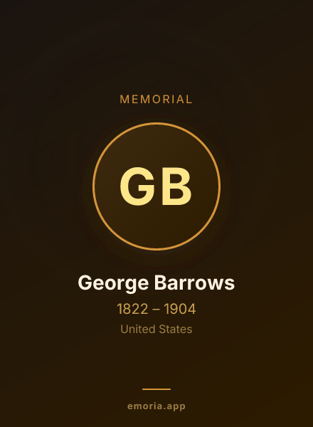 Memorial portrait of George Barrows