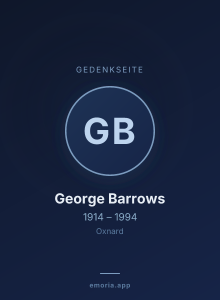 Gedenkportrait von George Barrows