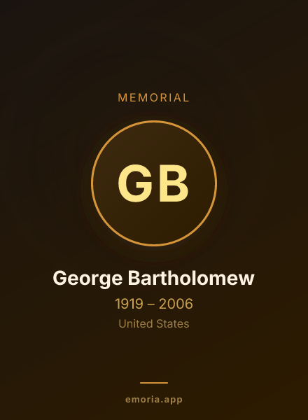 Memorial portrait of George Bartholomew