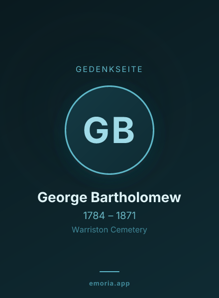 Gedenkportrait von George Bartholomew