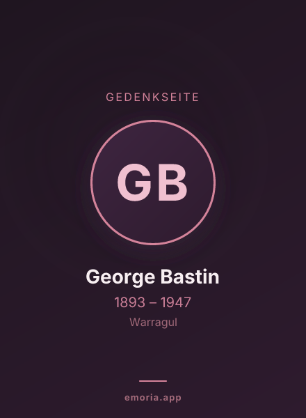 Gedenkportrait von George Bastin