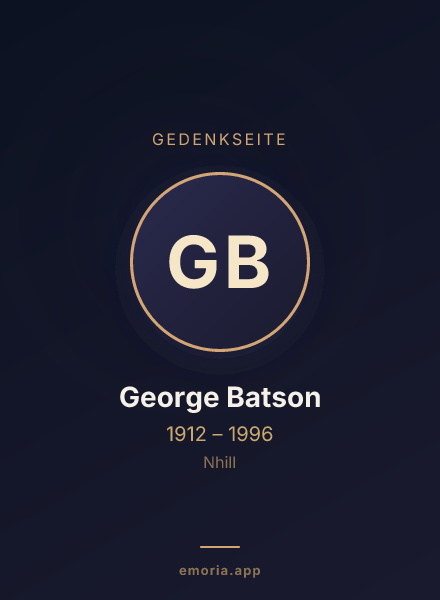 Gedenkportrait von George Batson