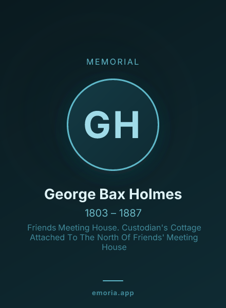 Memorial portrait of George Bax Holmes